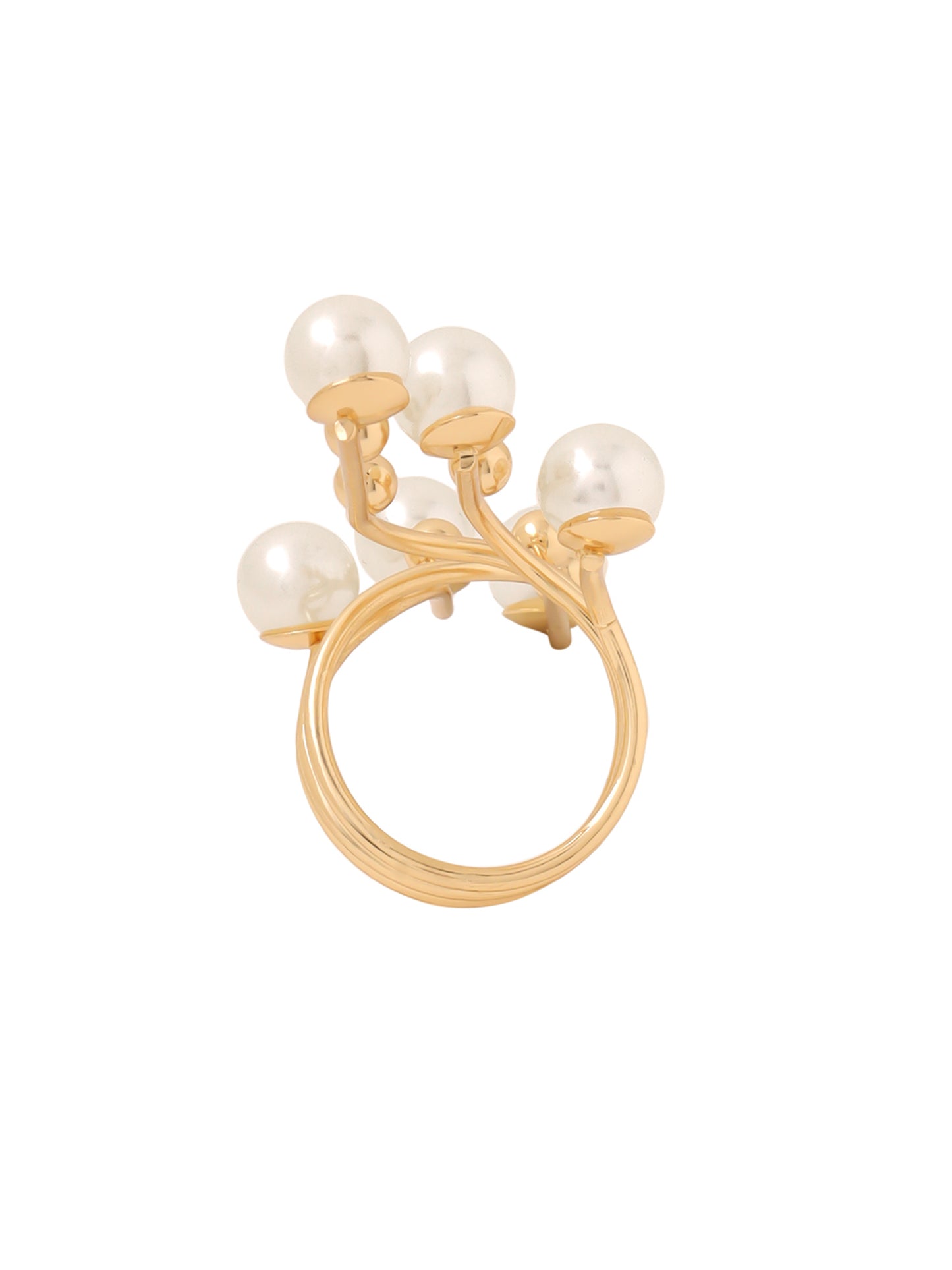 Yellow Chimes elegant pearl ring - daily wear accessory