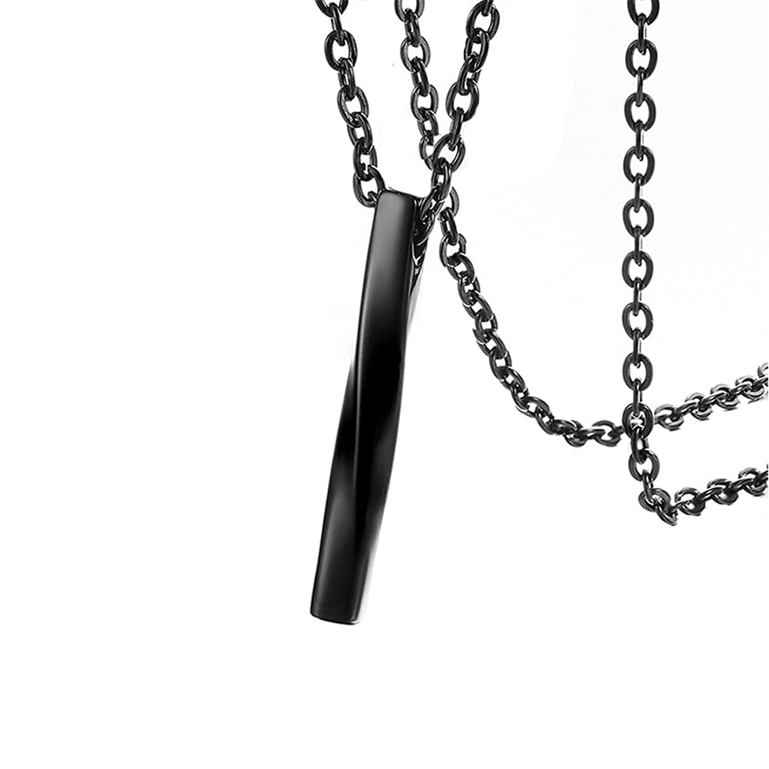 Yellow Chimes Pendant for Men Black Men Pendant Stainless Steel Bar Style With High Polished Chain Pendant for Men and