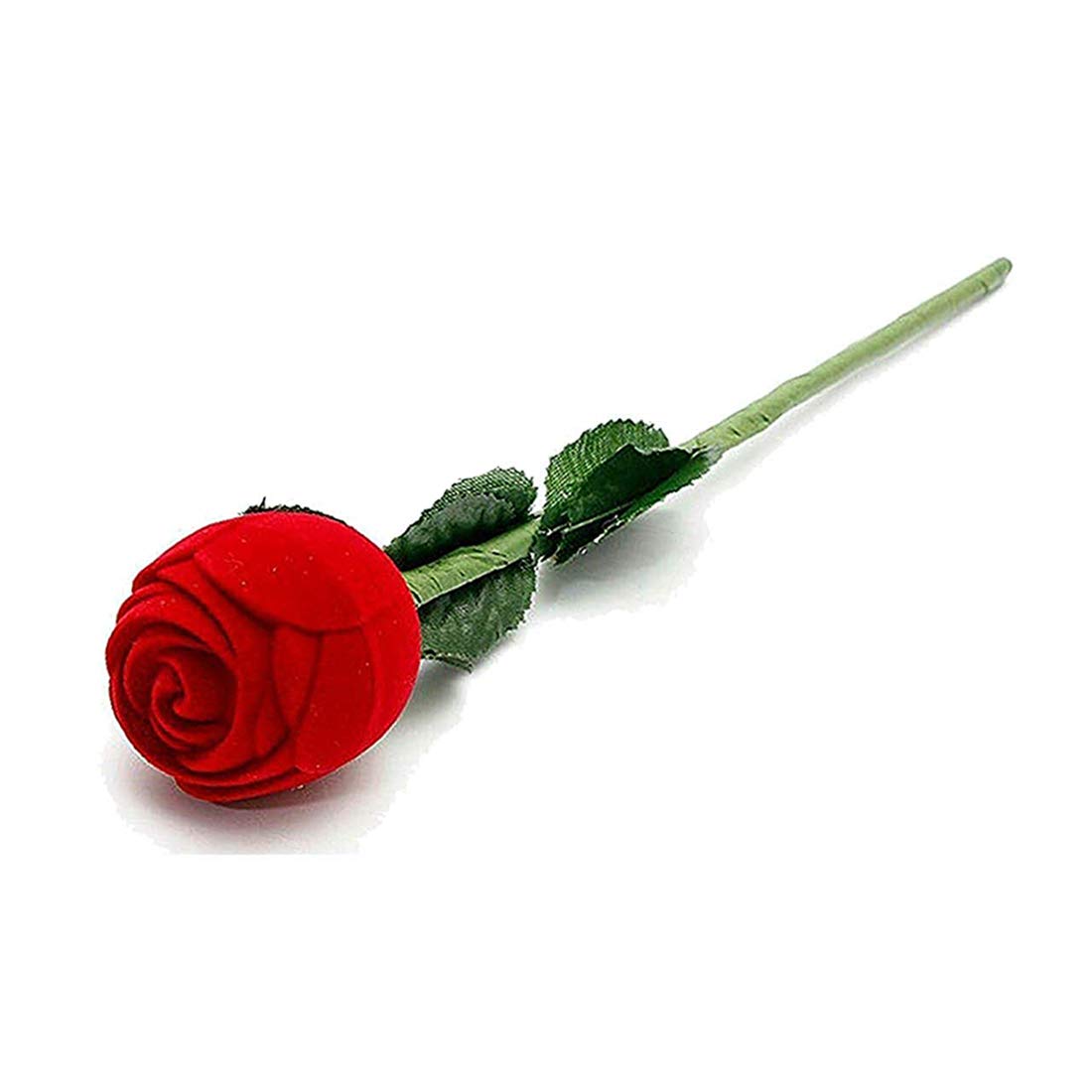 Yellow Chimes Velvet Red Rose Ring Box Propose Marriage Wedding