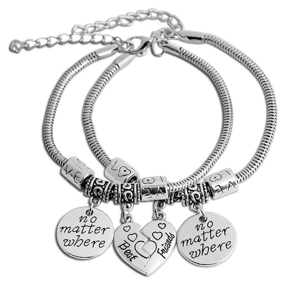 Yellow Chimes Bracelet for Women Best Friends Forever Silver