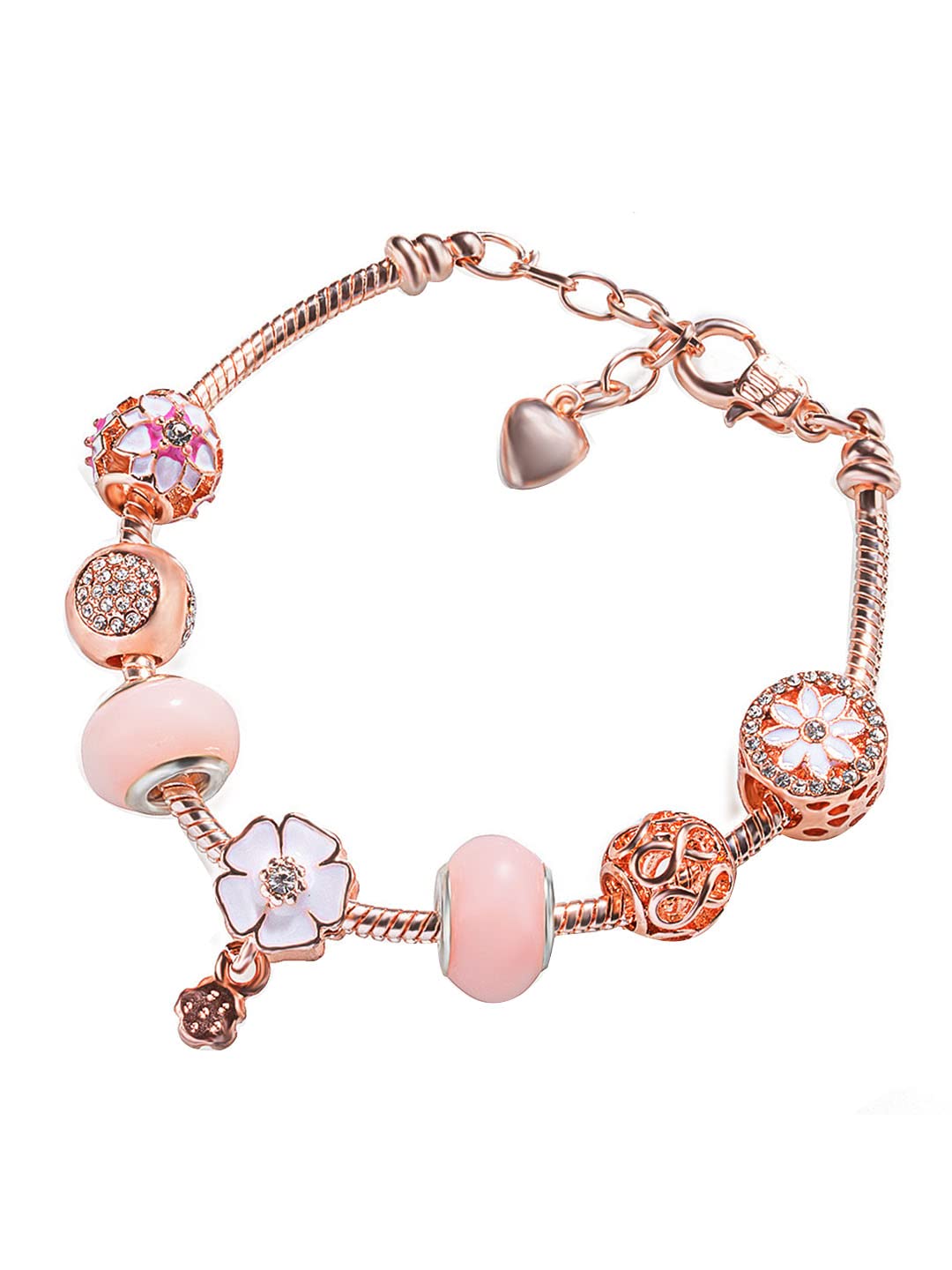 Yellow Chimes Bracelet for Women and Girls Rose Gold Crystal