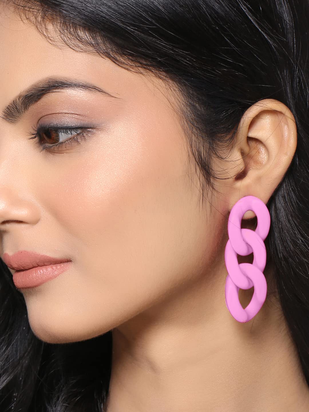 Yellow Chimes Earrings for Women and Girls Drop Earrings for Girls | Purple Color Chain Drop Designed Drop Earrings | Birthday Gift for girls and women Anniversary Gift for Wife