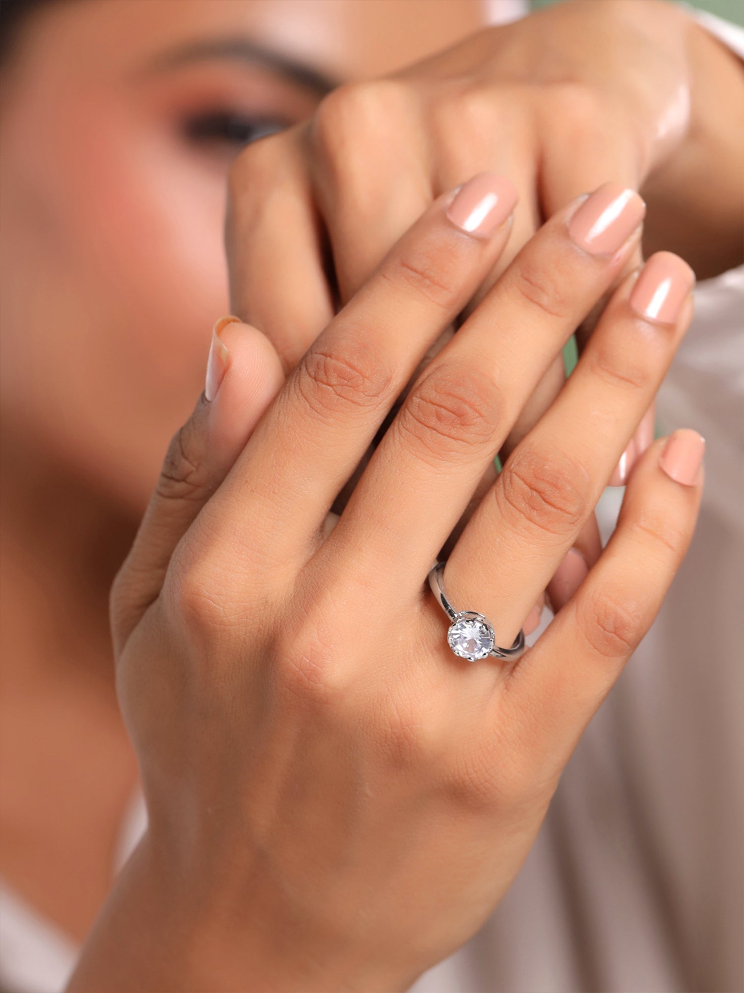 Yellow Chimes Rings for Women and Girls Silver Ring Adjustable Crystal Rings Silver Toned Finger Ring for Women Birthday Gifts For Women Valentine