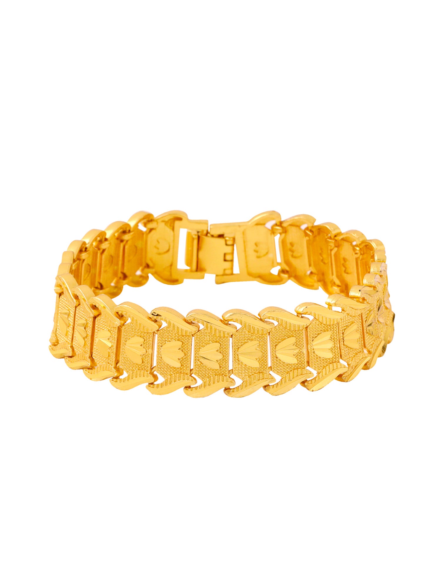 Yellow Chimes Bracelets for Men and Boys Fashion Golden Bracelet for Men Gold Plated Stainless Steel Chain Bracelet for Men Birthday Gift for Men