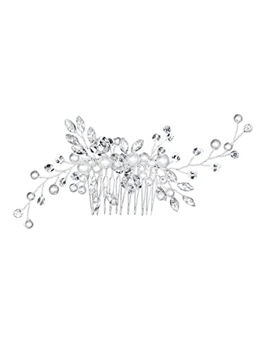 Kairangi Bridal Hair Vine for Women and Girls Bridal Hair Accessories for Wedding Comb Pin for Women Headband Hair Accessories Wedding Jewellery for Women Head band for Girls (Design 1)