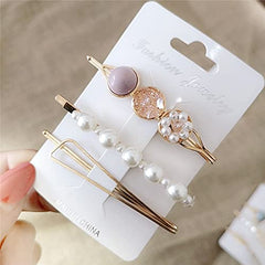 Yellow Chimes 6 pcs Acrylic Resin Pearl Bobby pins Fashion Hair Clips Hair Accessories for Women Girls (Pack of 6), Multicolour, Medium (YCHACL-WM002-MC)
