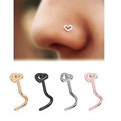 Yellow Chimes Nose Pins for Women Piercing Nose Pins Stainless steel 12 Pcs Multicolor Nose Pins for Women and Girls.