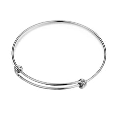 Yellow Chimes Bracelet for Women and Girlls Fashion Silver Bangle Bracelets for Women | Stainless Steel Adjustable Wire Blank Bracelets | Birthday Gift For Women & Girls | DIY Jewelry Making