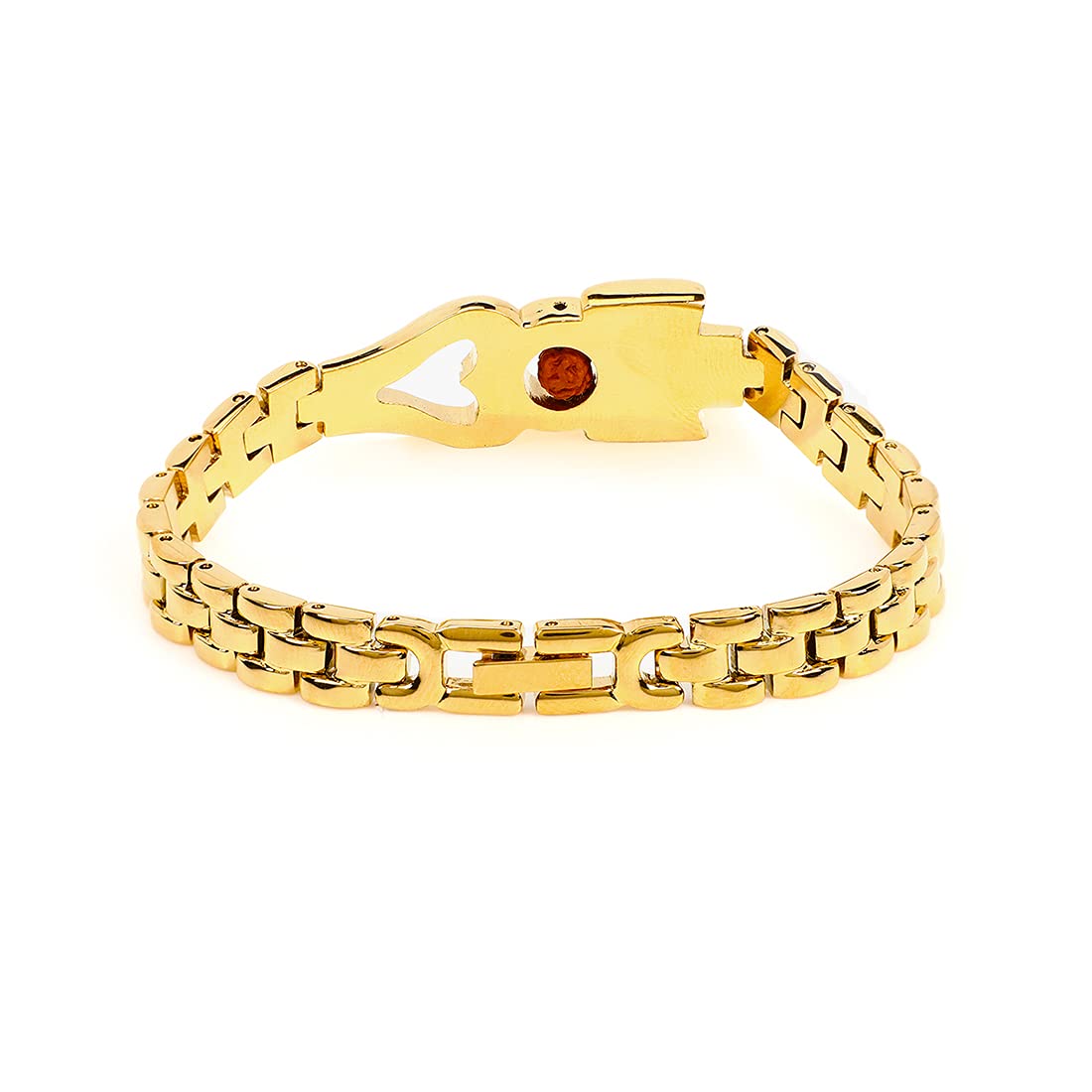 Yellow Chimes Bracelets for Men and Boys Fashion Gold Bracelet for Men | Gold Plated Stainless Steel Shiva Trishul Bracelet for Men | Birthday Gift for Men and Boys Anniversary Gift for Husband