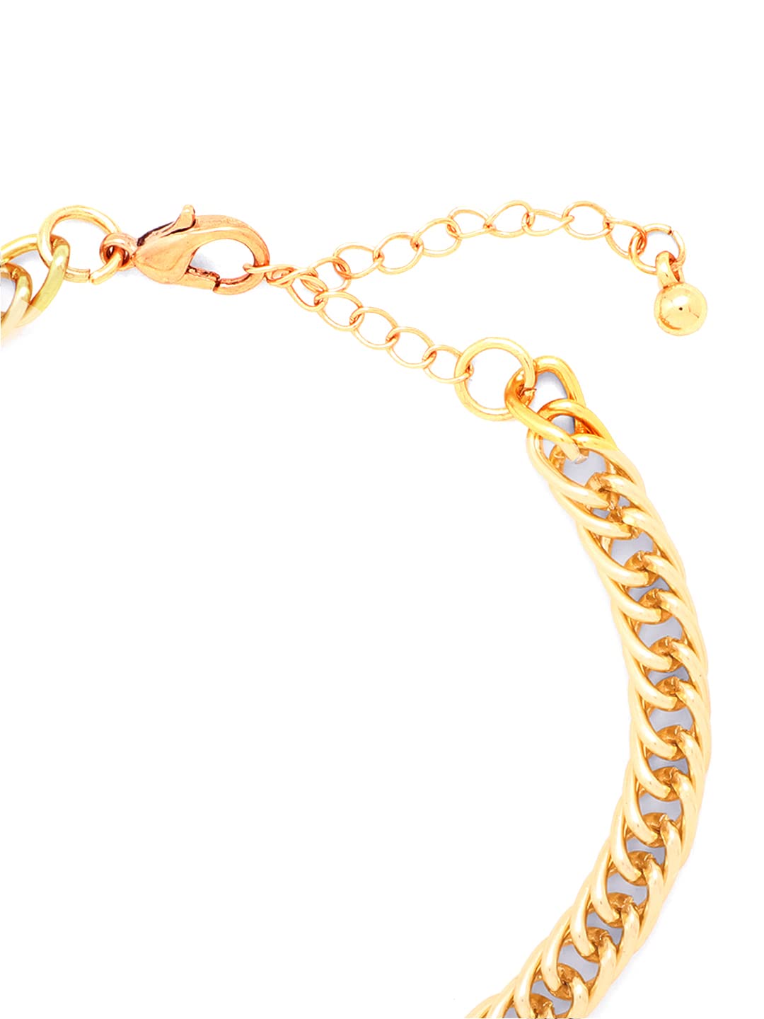 Yellow Chimes Necklace for Women and Girls Choker Chain Necklace for Women | Golden Link Chain Choker Necklace for Girls | Birthday Gift for girls and women Anniversary Gift for Wife