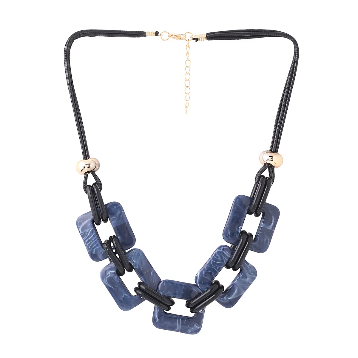 Yellow Chimes Necklace for Women and Girls Fashion Blue Choker Necklace for Women Western | Geometric Statement Style Choker Necklace | Birthday Gift for Girls & Women Anniversary Gift for Wife