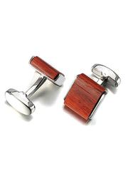Yellow Chimes Cufflinks for Men Cuff links Stainles Steel Wooden Brown Silver Cufflinks for Men and Boy's