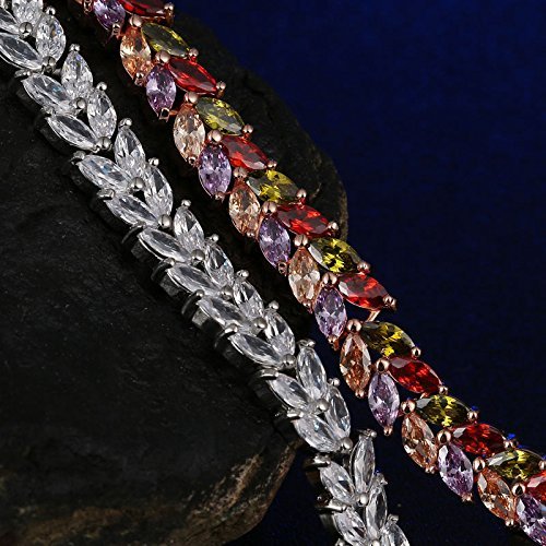 Yellow Chimes Queen Tiara Swiss Cubic Zircon Rose Gold Plated Bracelet for Women and Girls