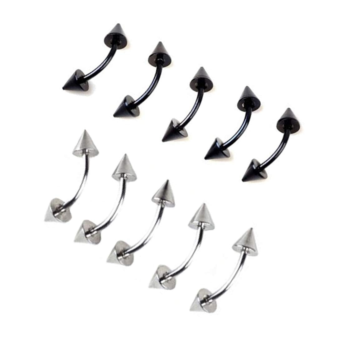 Yellow Chimes Stylish Piercing Stainless Steel Combo Body Jewelry Set for Women and Men