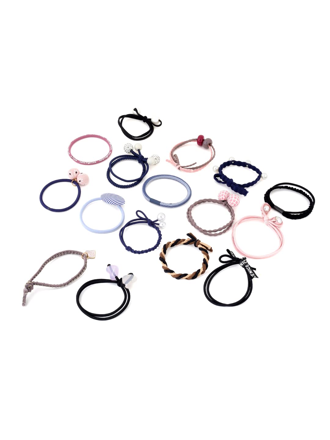 Yellow Chimes Rubber Bands for Women Hair Accessories for Women Hair Rubber Band Multicolor 25 Pcs Elastic Hair Rubber Bands for Women Hair Ties Ponytail Holders with Storage Box Gift For Women and Grils