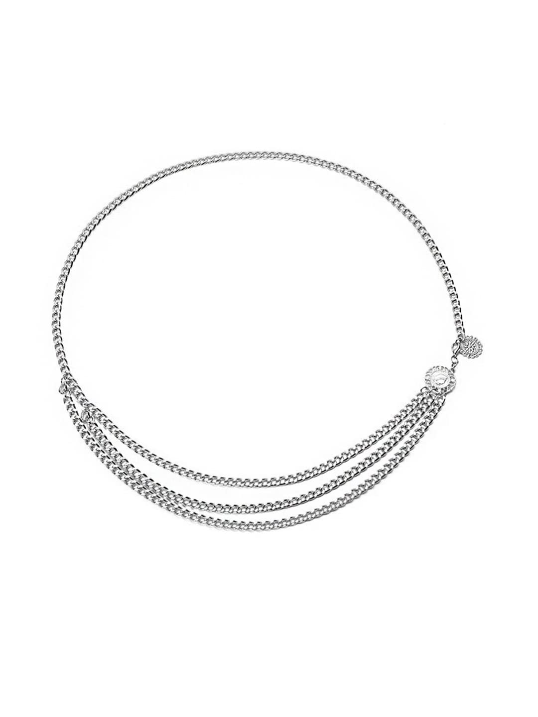 Ladies hip chain 2025 in silver