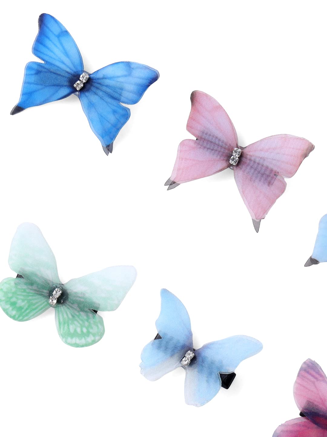 Melbees by Yellow Chimes Hair Clips for Women Set ff 7 Pcs Hairclips Butterfly Hair Clip Beautiful Cute Multicolor Aligator Clips for Kids and Girls.Hair Accessories.