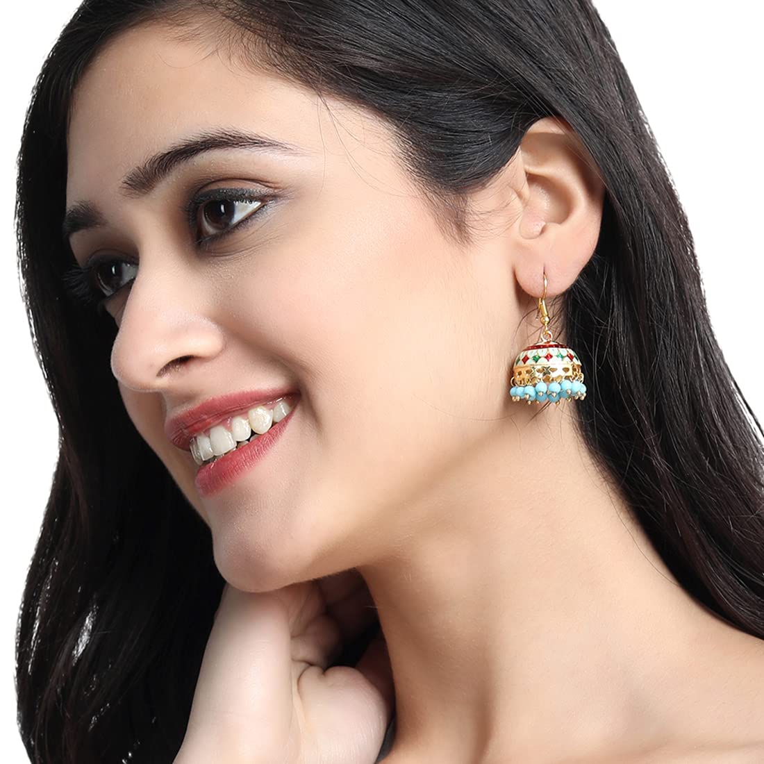 Kairangi Earrings for Women and Girls Traditional Multicolor Meenakari Jhumka | Gold Plated Jhumki Combo Earrings Set | Birthday Gift for girls and women Anniversary Gift for Wife