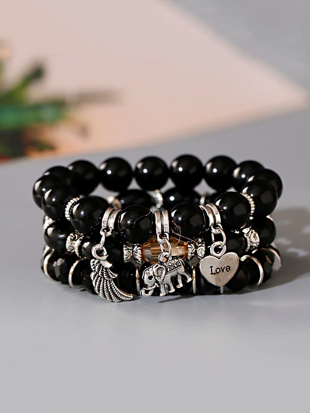 Kairangi Bracelet for Women and Girls Beads Bracelets for Women | Bohemian Style Stretchable Love Charm Beads Bracelet | Birthday Gift For girls & women Anniversary Gift for Wife