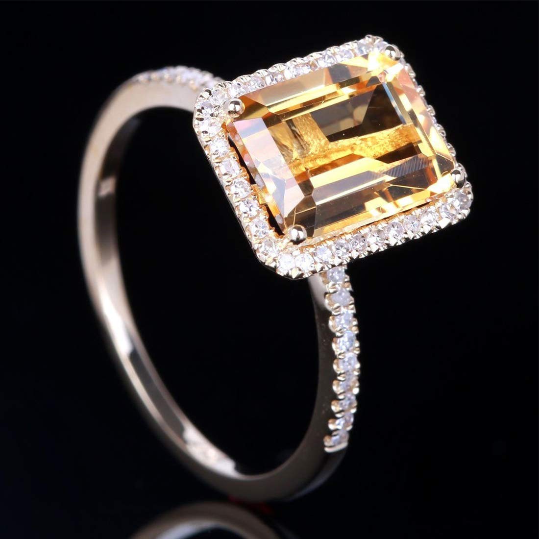 Yellow Chimes Rings for Women Elegant Sparkling White and Yellow Stoned Crystal Square Shaped Silver toned Rings for Women and Girl's