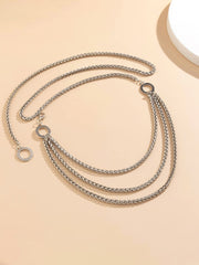 Yellow Chimes Waist Chain For Women Silver Plated Triple Layer Waist Chain For Women and Girls