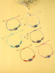 Melbees by Yellow Chimes Set 6 Pcs Kids Jewelry for Girls Woven Friendship Bracelets Return Gift for Birthday Give Away Return Gift Set for Kids Girls