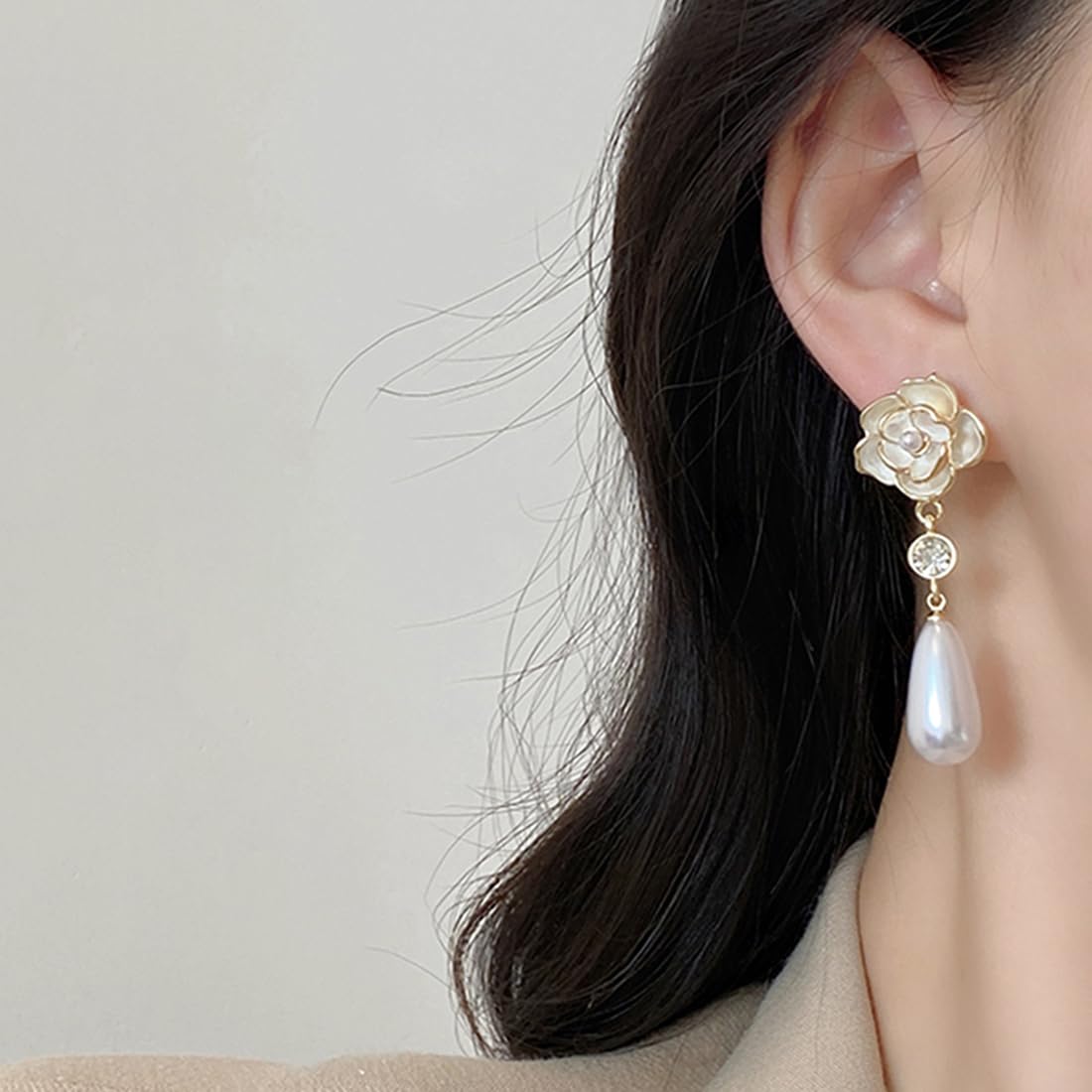 Yellow Chimes Earrings for Women | 2 Pair Combo of Floral Designed Crystal Drop Earrings | Birthday Gift for Girls and Women Anniversary Gift for Wife