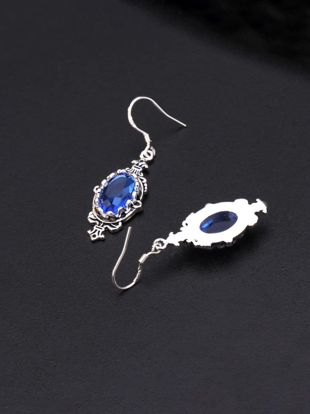 Yellow Chimes Earrings for Women and Girls Drop Earrings for Girls | Silver Plated Blue Crystal Drop Earrings | Birthday Gift for girls and women Anniversary Gift for Wife