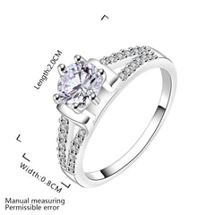 Yellow Chimes Dove Beauty Dazzling Engagement Proposal Austrian Crystal Sterling Silver (Plated Designer Ring for Girls