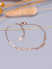 Yellow Chimes Anklets for Women Rose Gold-Plated Stainless Steel I'm Just A Natural Flirt Fashion Anklet For Women and Girls