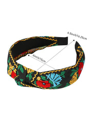 Yellow Chimes Head Bands for Girls 2 Pcs Hair Band for Women Floral Printed Fabric Headband Hair Accessories for Women and Girls.