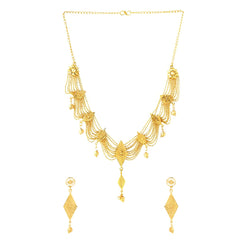 Yellow Chimes Jewellery Set for Women and Girls Gold Jewellery Set for Women | Gold Plated Necklace Set | Mutilayer Jewellery Set | Birthday Gift for girls and women Anniversary Gift for Wife