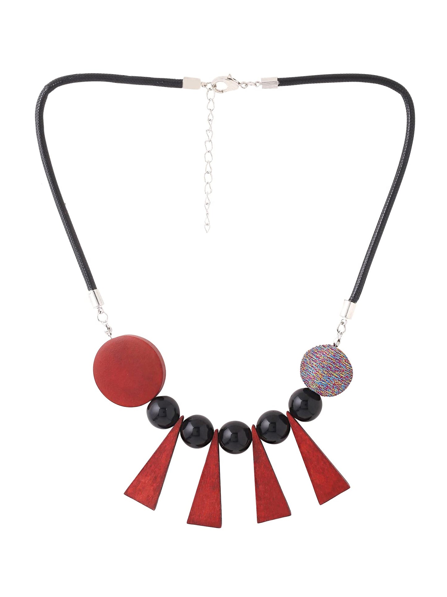 Yellow Chimes Necklace for Women and Girls Fashion Red Choker Necklace for Women Western | Geometric Statement Style Choker Necklace | Birthday Gift for Girls & Women Anniversary Gift for Wife