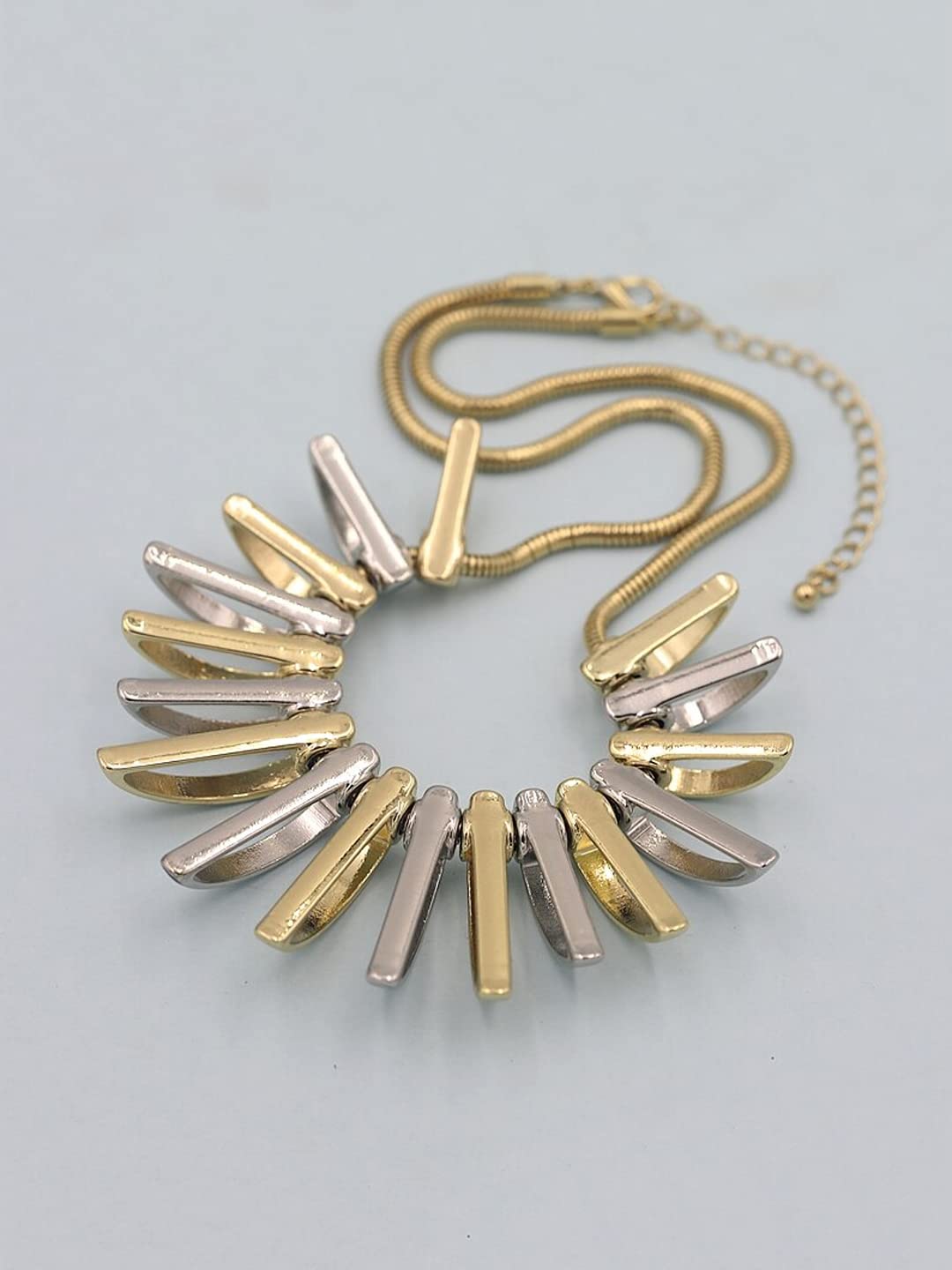 Yellow Chimes Necklace for Women and Girls Fashion Chain Necklace for Women Western | Dual Tone Statement Style Long Chain Necklace | Birthday Gift for Girls & Women Anniversary Gift for Wife