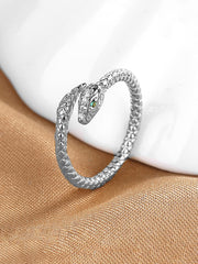 Yellow Chimes Rings for Women & Girls Crystal Ring for Girls | Snake Designed Silver Tone Crystal Adjustable Finger Ring for Women|Birthday Gift For girls & women Anniversary Gift for Wife