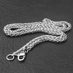 Yellow Chimes Chain for Men and Boys Silver Chain Interlinked Neck Chain | Stainless Steel Chains for Men | Accessories Jewellery for Men | Birthday Gift for Men & Boys Anniversary Gift for Husband