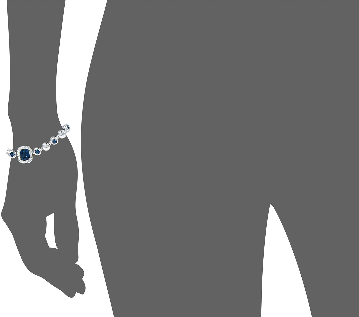 Yellow Chimes Crystal Blue Chain Bracelet For Women's