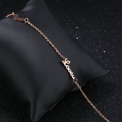 Yellow Chimes Western Style Stainless Steel Never Fading Rose Gold Plated Heart Designer Anklet for Women & Girls