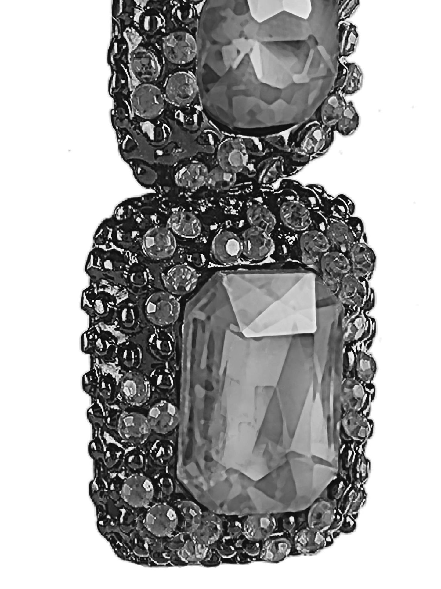 Kairangi Crystal Drop Earrings for Women Black Crystal Earrings Square Shaped Drop Earrings for Women and Girls.