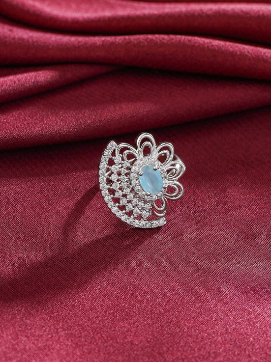 Yellow Chimes AD Crystal Ring - Versatile accessory