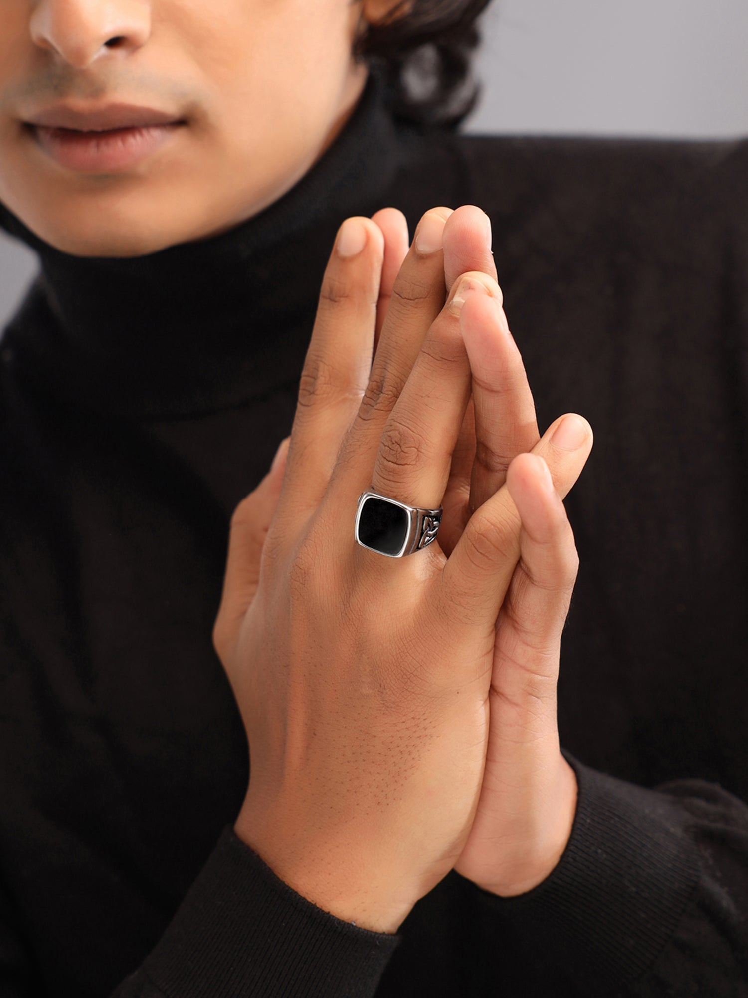 Yellow Chimes Rings for Men and Boys Silver Ring for Men