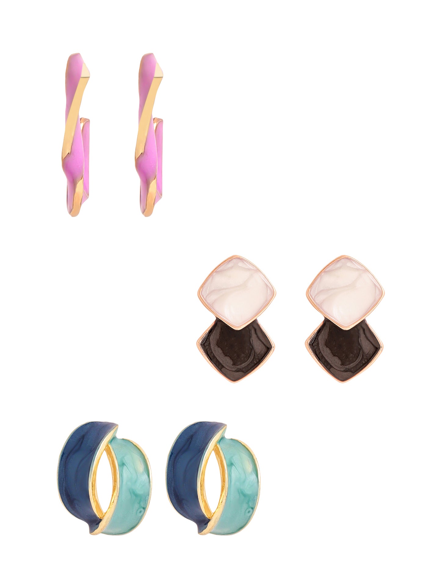 Yellow Chimes Push Back Stud Earrings - Versatile Jewelry Collection