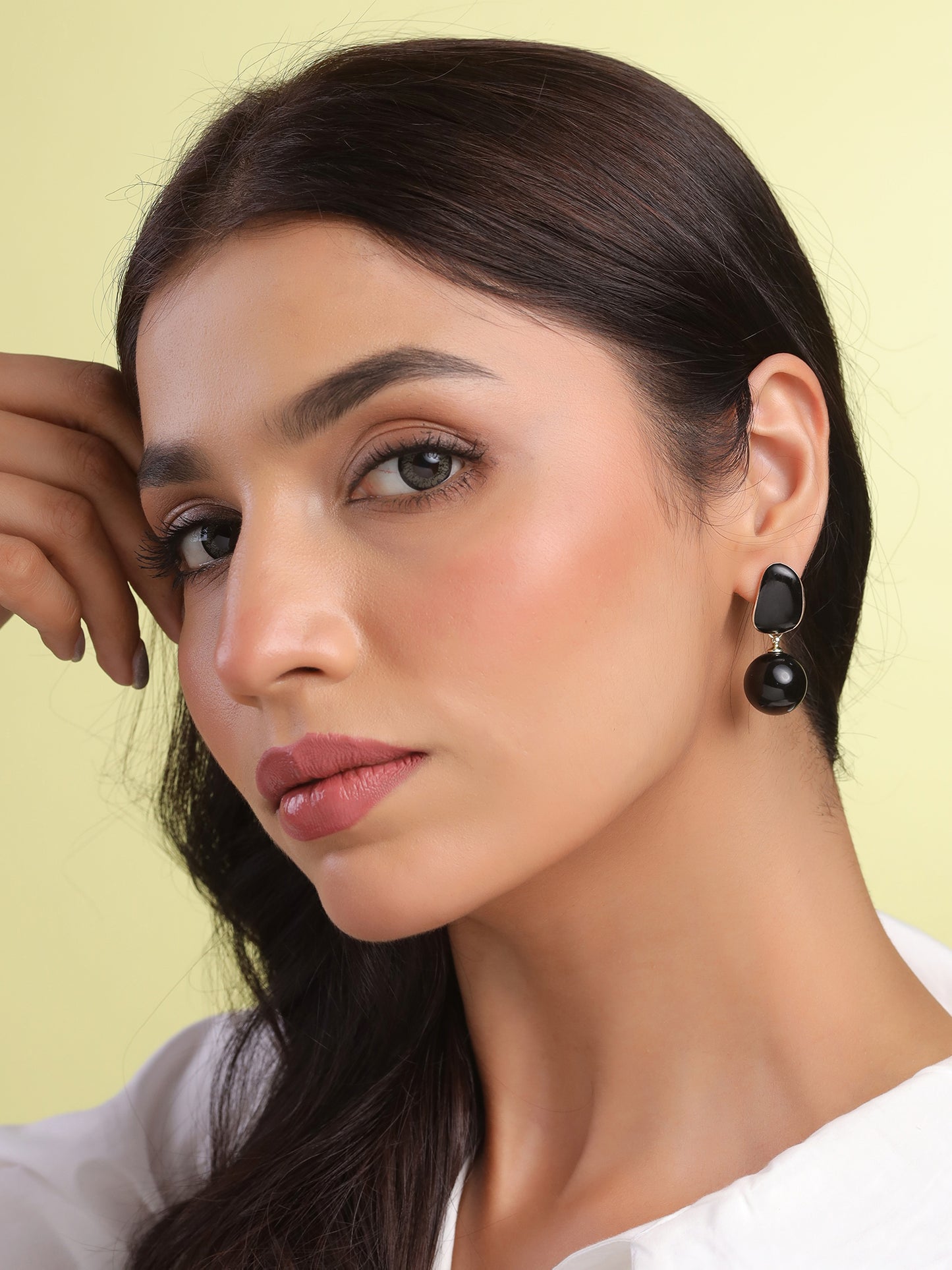 Yellow Chimes colorful enamel earrings - casual outings