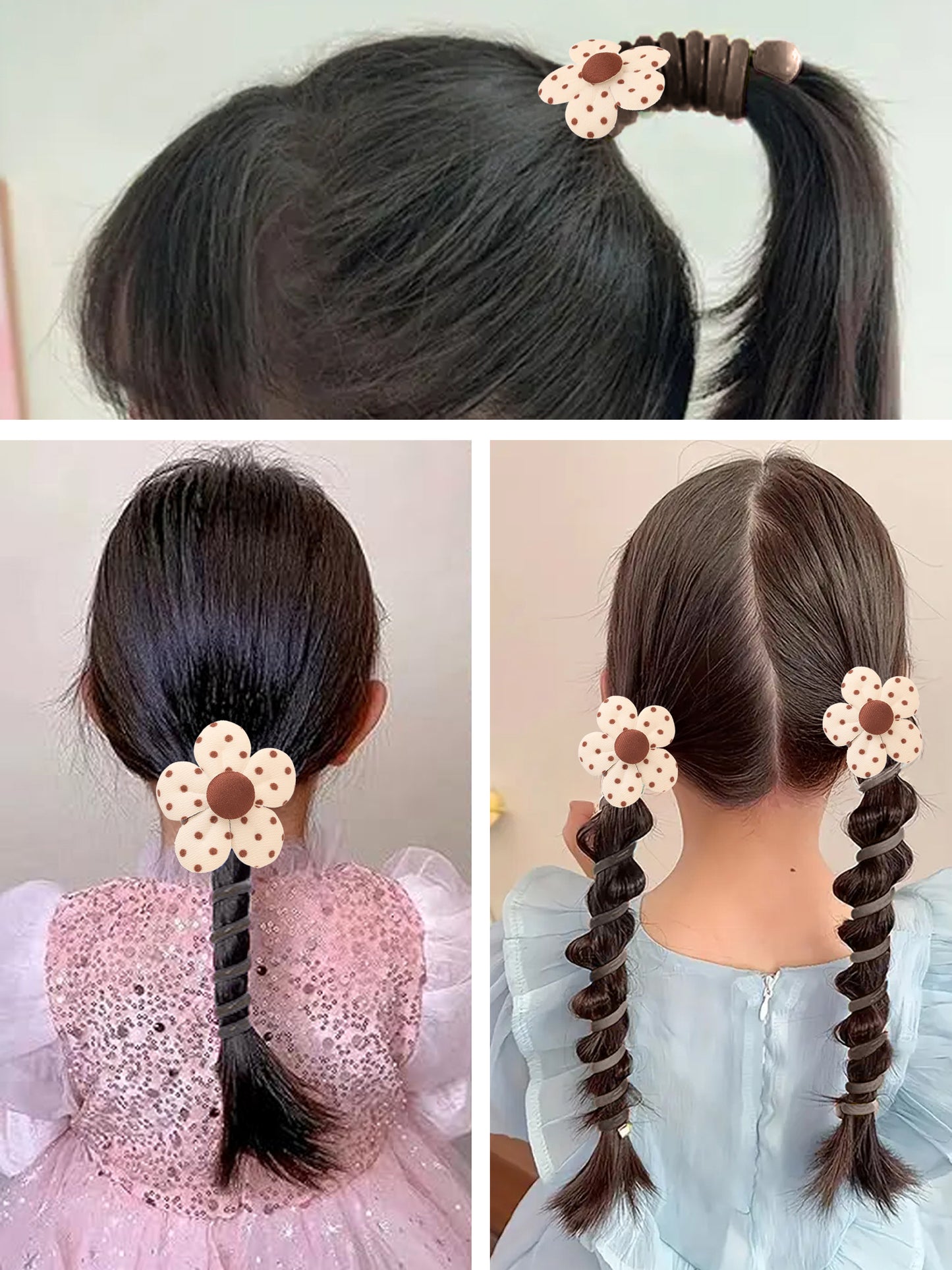 Yellow Chimes spiral hair ties - perfect for makeup routine