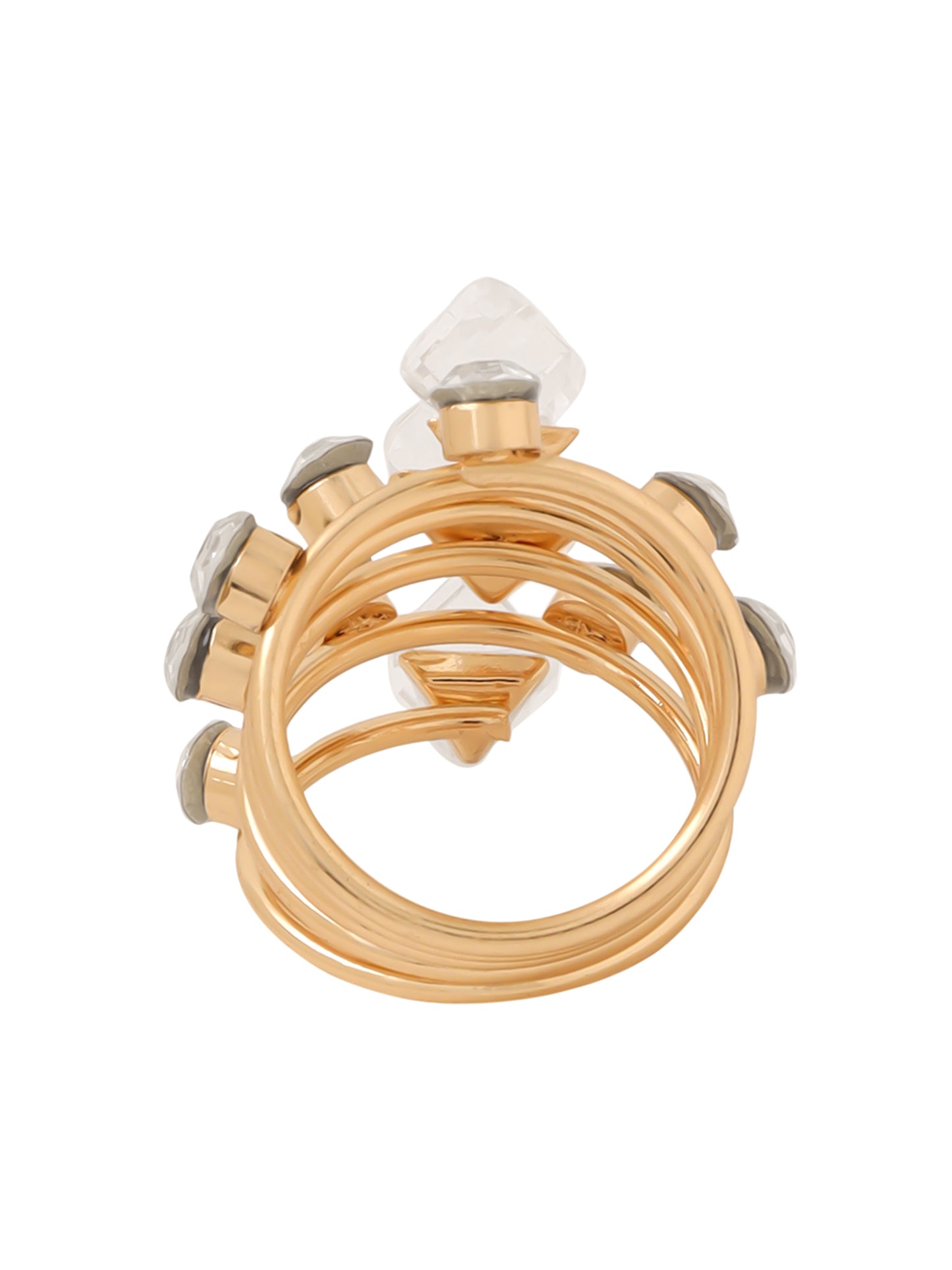 Yellow Chimes Adjustable Golden Finger Ring - Gift for Girlfriend