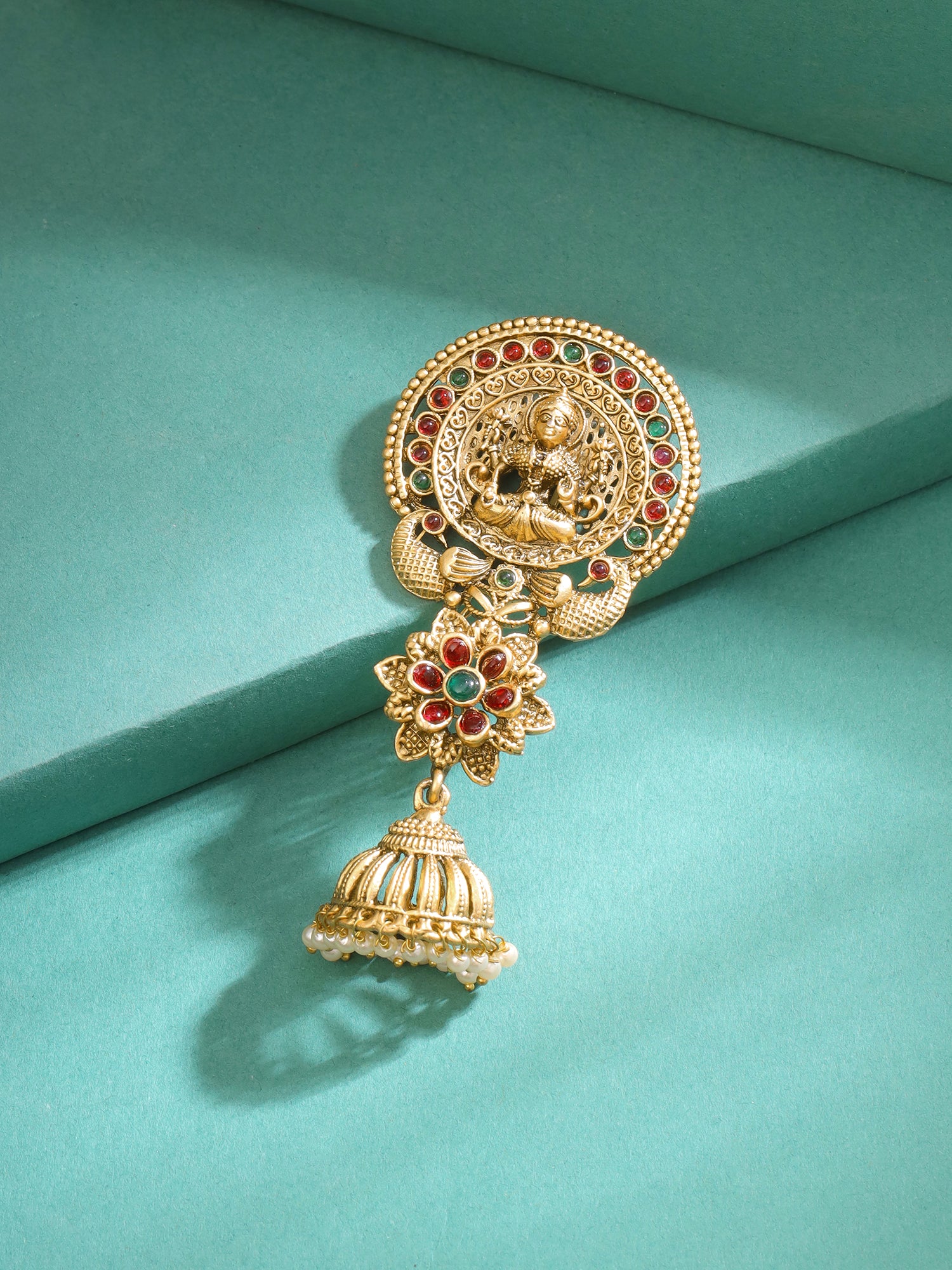 Yellow Chimes bridal juda pin - stylish gold hair accessory