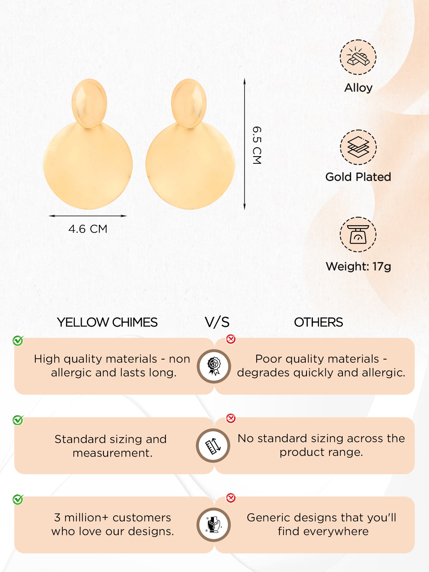 Yellow Chimes earrings - gift for her