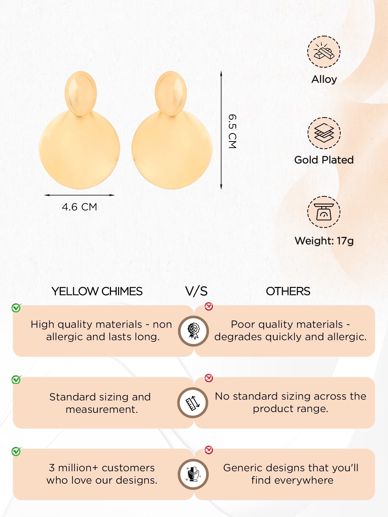 Yellow Chimes earrings - gift for her