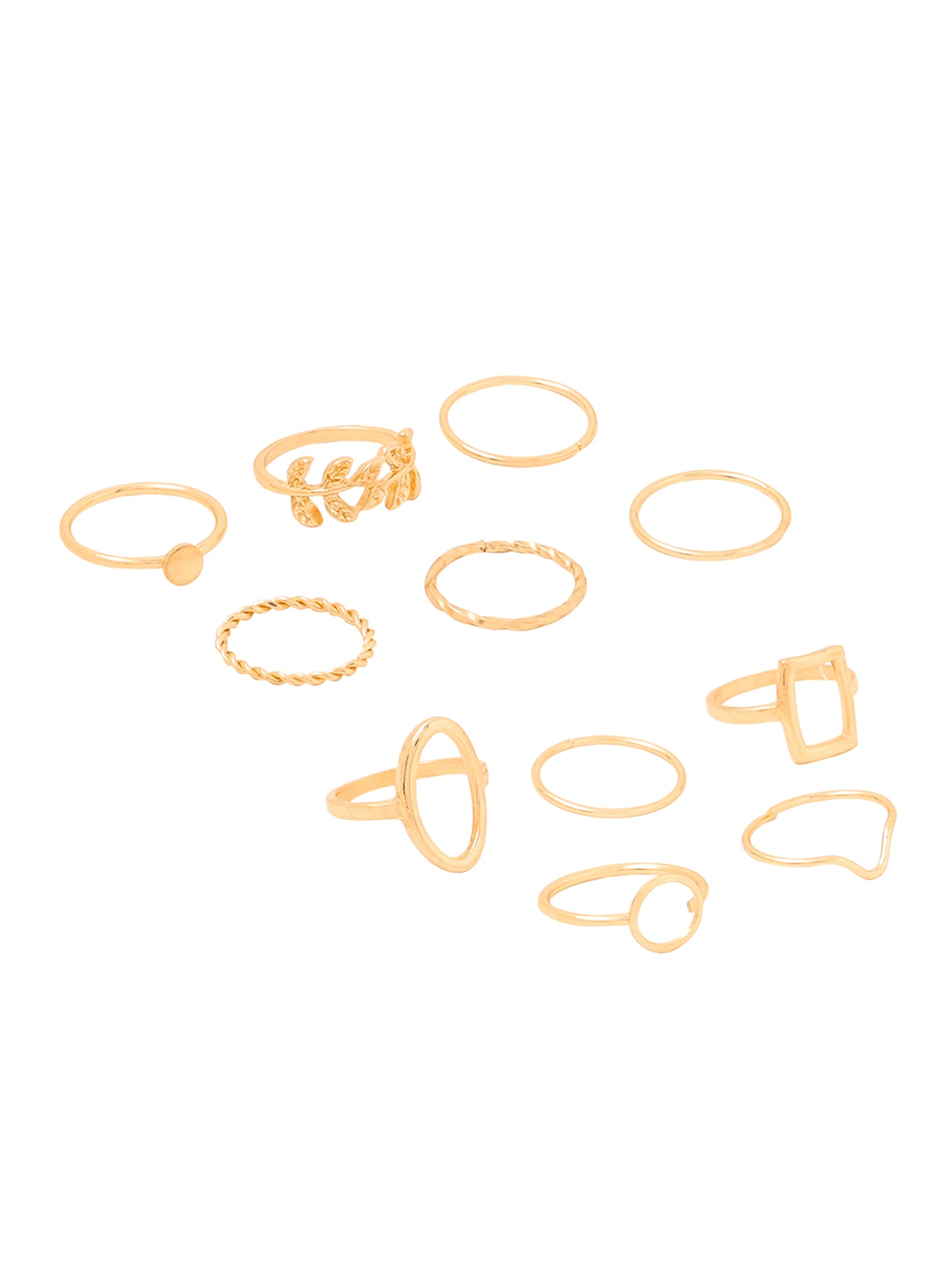 Yellow Chimes gold ring combo - unique fashion statement