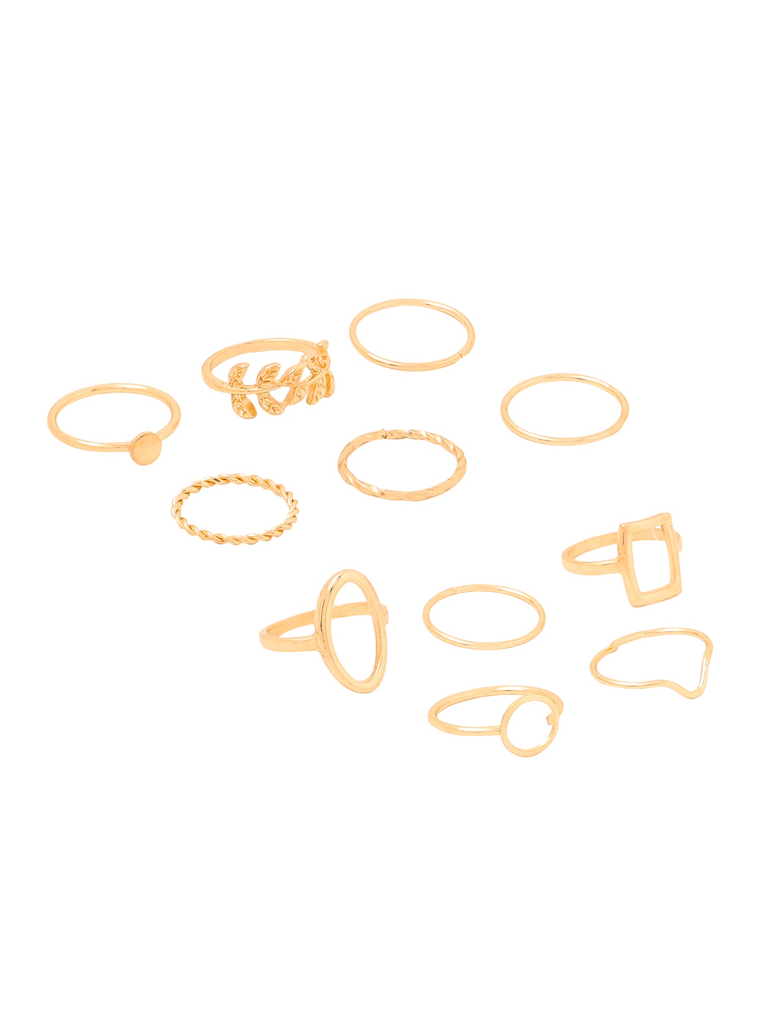 Yellow Chimes gold ring combo - unique fashion statement